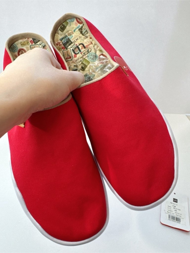 Men’s Size 10 Uin Red Mule Slip-On Shoes Men Canvas Casual Travel Flats — image 7 of 8